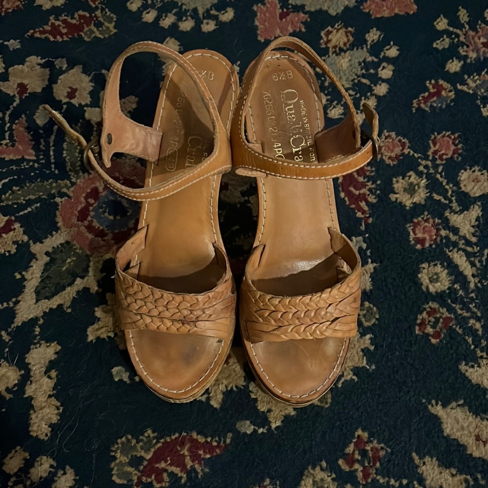 QualiCraft Wooden Brazilian Heels; Size:6.5